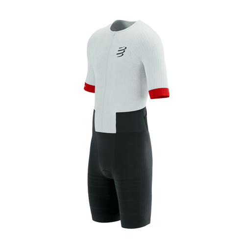 Compressport - Stream Short Sleeve Trisuit - Men's - White/Black - 2026