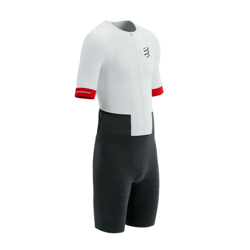 Compressport - Stream Short Sleeve Trisuit - Men's - White/Black - 2026