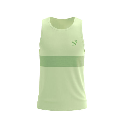 Compressport - Performance Singlet - Men's - Cream/Neon Green - 2026