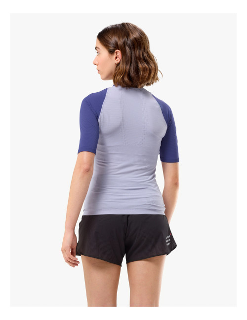 Compressport - Trail Racing Postural Short Sleeve Top - Women's - Lavender/Orient Blue - 2026