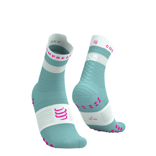 Compressport - Pro Racing Socks V4.0 Run High - Ether/Neon Pink - 2026