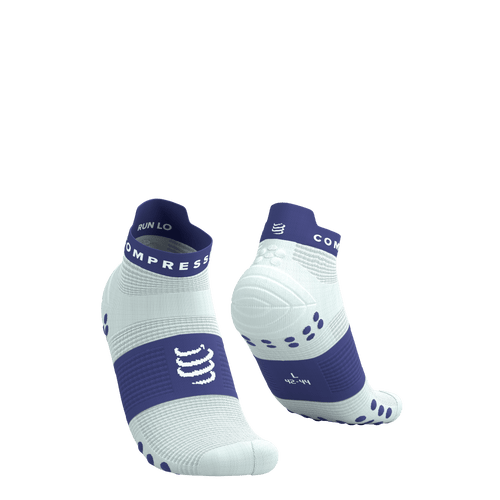 Compressport - Pro Racing Socks V4.0 Run Low - Star White/Orient Blue - 2026