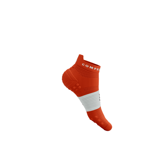 Compressport - Pro Racing Socks V4.0 Run Low - Tigerlily/White - 2026