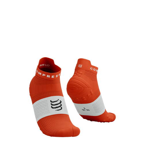 Compressport - Pro Racing Socks V4.0 Run Low - Tigerlily/White - 2026