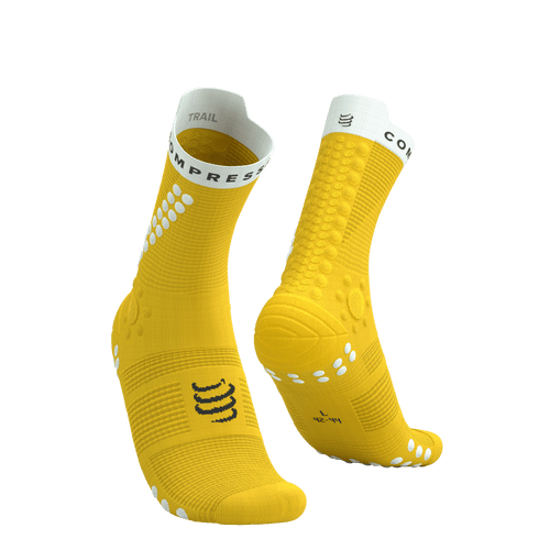 Compressport - Pro Racing Socks V4.0 Trail - Lemon/White - 2026