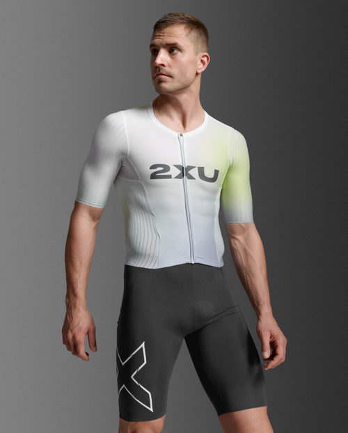 2XU - Light Speed React Sleeved Trisuit - Men's - Cool Matcha/India Ink - 2026