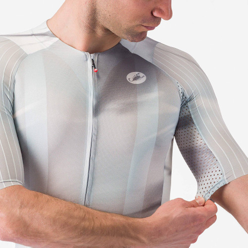 Castelli - Aero Race 8S Jersey - Men's - Silver Grey/Smoky Grey - 2026