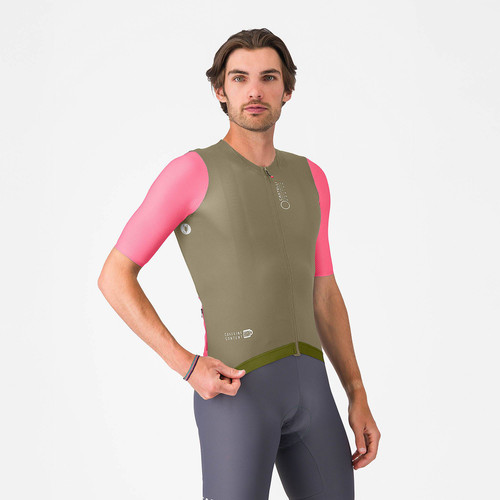 Castelli - Corretto Jersey - Men's - Elmwood/Rosa Giro/White - 2026