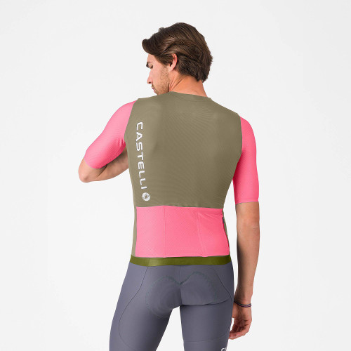 Castelli - Corretto Jersey - Men's - Elmwood/Rosa Giro/White - 2026