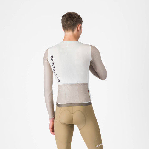 Castelli - Corretto Long Sleeve Jersey - Men's - Ivory/Clay/Black - 2026