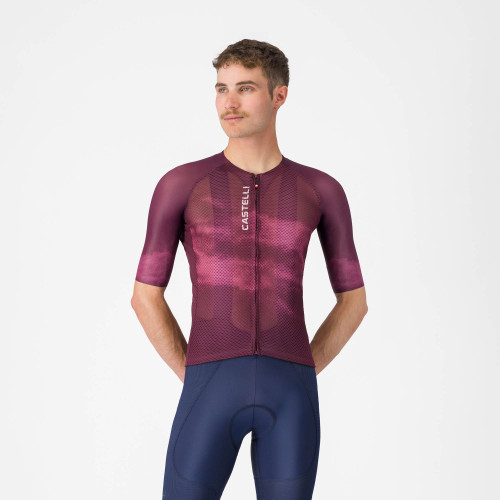Castelli - Climber's A/C Jersey - Men's - Deep Bordeaux/White - 2026