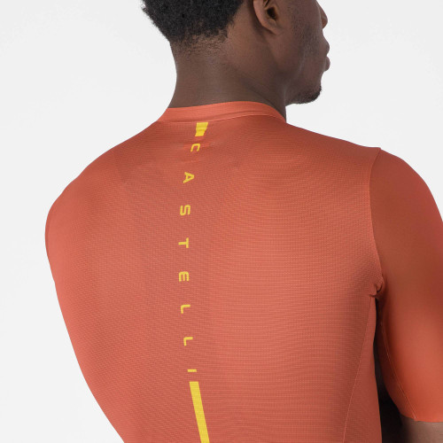 Castelli - Drittone Logo Jersey - Men's - Paprika/Mango Mojito - 2026