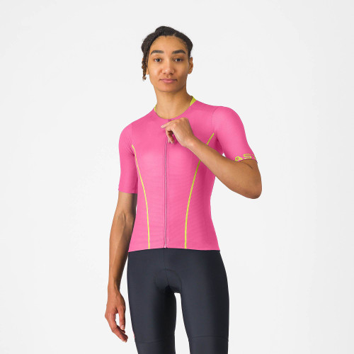 Castelli - Anima Flow Jersey - Women's - Rosa Giro/Mango Mojito - 2026