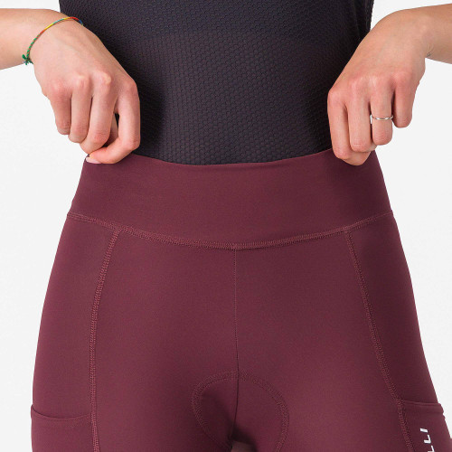 Castelli - Comfort Travel Shorts - Women's - Deep Bordeaux - 2026