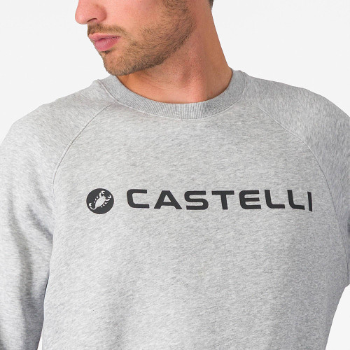 Castelli - Logo Sweatshirt - Men's - Melange Grey - 2026