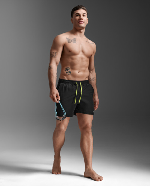 2XU - Aero Hybrid Swim Shorts - Men's - Black/White - 2026