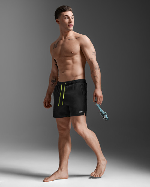 2XU - Aero Hybrid Swim Shorts - Men's - Black/White - 2026