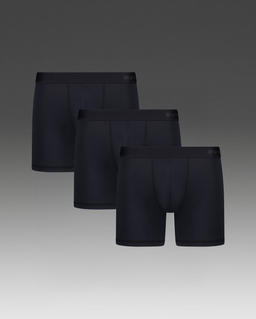 2XU - Modal Boxer Brief 3 Pack - Men's - Black/Black - 2026
