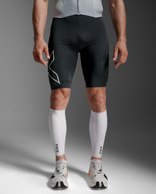 2XU - Light Speed Aero Calf Guards - Unisex - White/Black - 2026