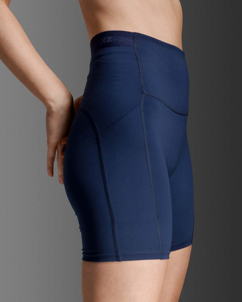 2XU - Form Stash Hi Rise Compression 4In Shorts - Women's - Midnight/Midnight - 2026