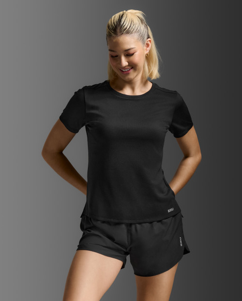 2XU - Aero Mesh Tee - Women's - Black/Silver Reflective - 2026