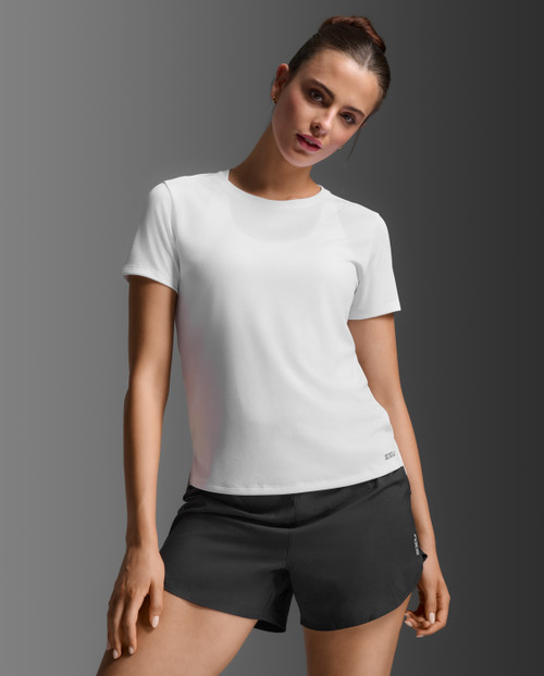 2XU - Aero Mesh Tee - Women's - White/Silver Reflective - 2026