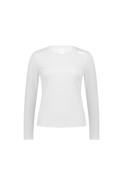 2XU - Aero Mesh Long Sleeve - Women's - White/Silver Reflective - 2026