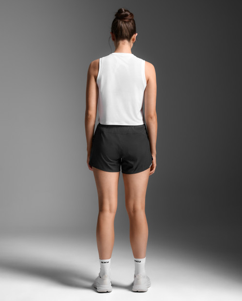 2XU - Aero Mesh Crop Tank - Women's - White/Silver Reflective - 2026