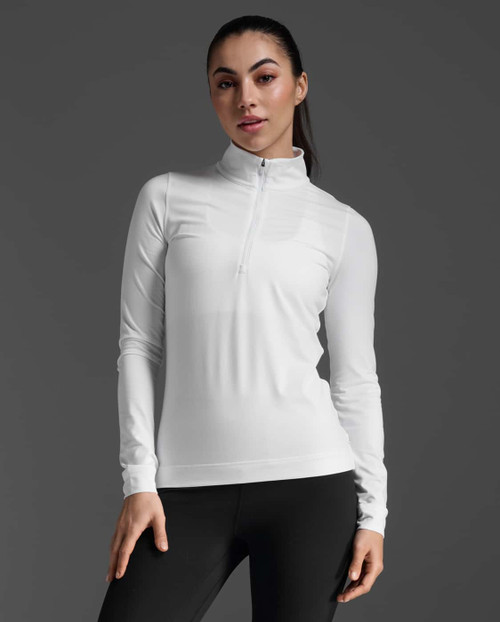 2XU - Flex Half Zip Long Sleeve - Women's - White/White - 2026