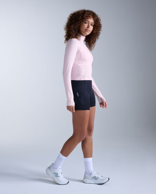 2XU - Aero Waffle Half Zip - Women's - Pink Frost/Pink Reflective - 2026