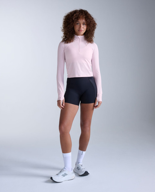 2XU - Aero Waffle Half Zip - Women's - Pink Frost/Pink Reflective - 2026