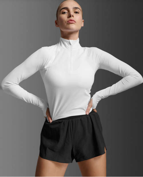 2XU - Aero Waffle Half Zip - Women's - White/White Reflective - 2026
