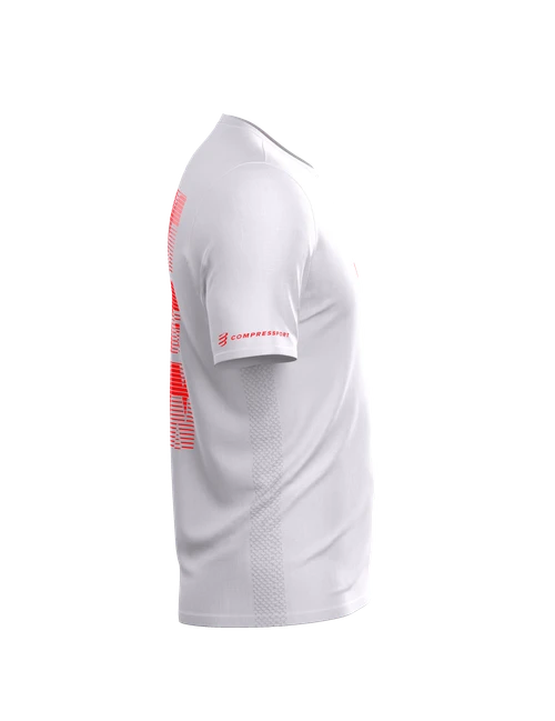 Compressport - Training Short Sleeve Tshirt - Ironman 2026 - L1 - Men's - White/Neon Red