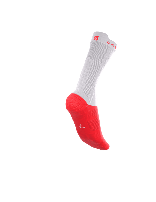 Compressport - Pro Racing Socks v4.0 Bike - Ironman 2026 - L1 - Unisex - White/Neon Red