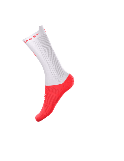 Compressport - Pro Racing Socks v4.0 Bike - Ironman 2026 - L1 - Unisex - White/Neon Red