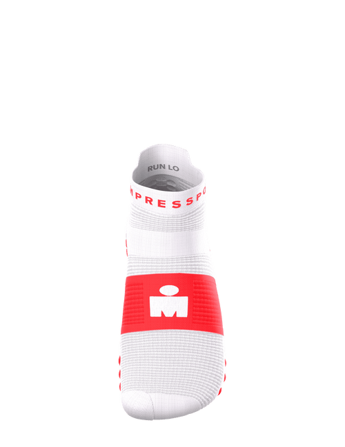 Compressport - Pro Racing Socks v4.0 Run Low - Ironman 2026 - L1 - Unisex - White/Neon Red