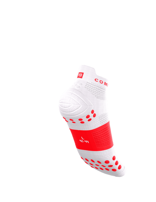 Compressport - Pro Racing Socks v4.0 Run Low - Ironman 2026 - L1 - Unisex - White/Neon Red