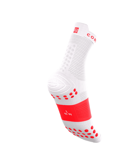 Compressport - Pro Racing Socks v4.0 Run High - Ironman 2026 - L1 - Unisex - White/Neon Red