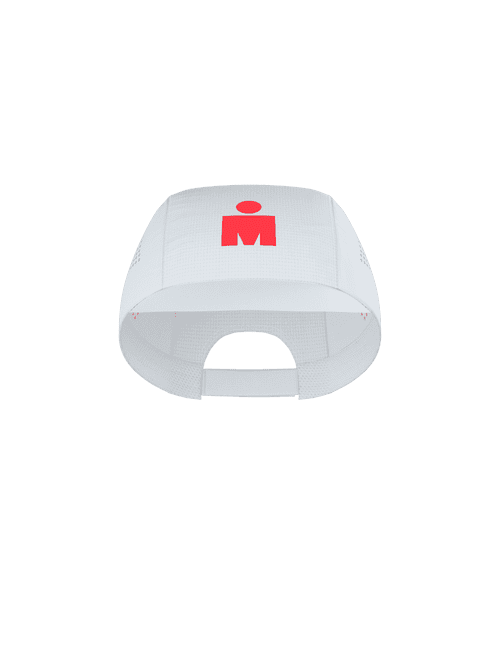 Compressport - Pro Racing Cap - Ironman 2026 - L1 - Unisex - White/Neon Red
