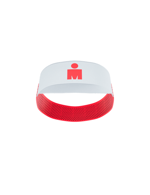 Compressport - Pro Racing Visor - Ironman 2026 - L1 - Unisex - White/Neon Red