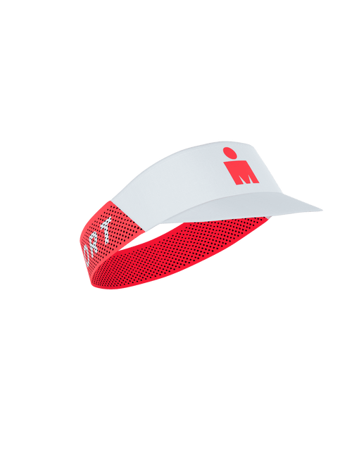 Compressport - Pro Racing Visor - Ironman 2026 - L1 - Unisex - White/Neon Red