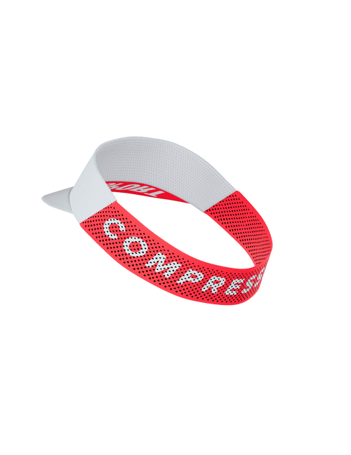 Compressport - Pro Racing Visor - Ironman 2026 - L1 - Unisex - White/Neon Red