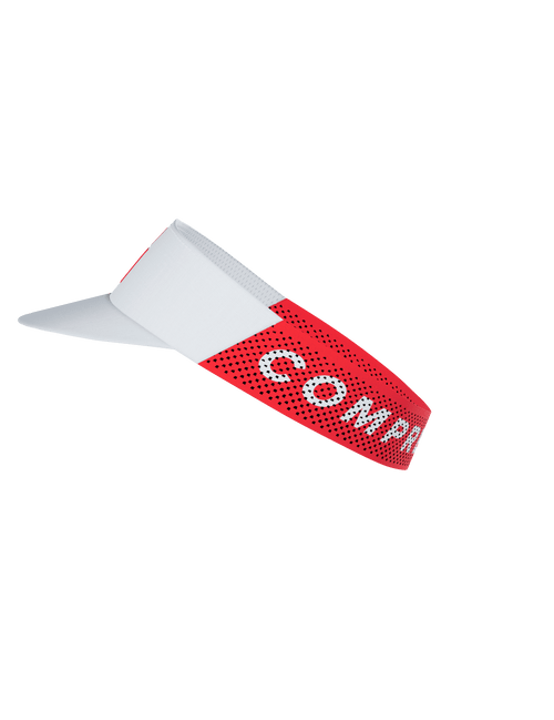Compressport - Pro Racing Visor - Ironman 2026 - L1 - Unisex - White/Neon Red