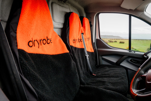 Dryrobe - Car Seat Cover (Single) - Orange/ Black