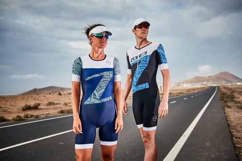 ZONE3 - Men's Lava Long Distance Aero Short Sleeve Trisuit - Kona Edition