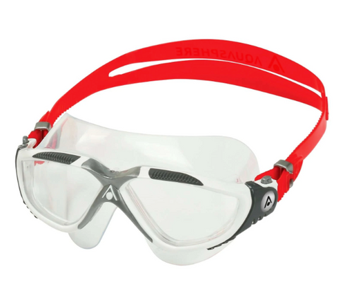 Aqua Sphere - Vista Goggles - Clear Lens - White/Red