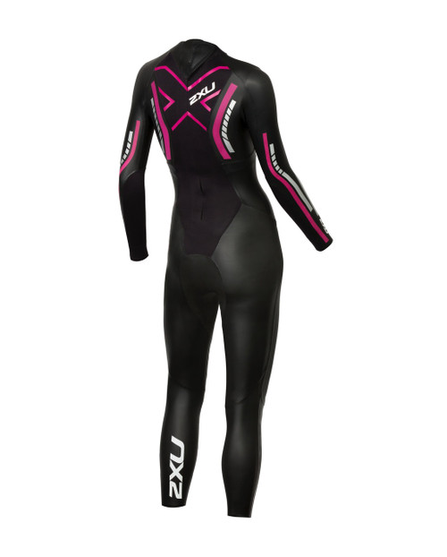 2XU - Women's P:1 Propel Wetsuit - Black/Pink Peacock - Ex-Rental 1 Hire 2XU - Women's P:1 Propel Wetsuit - Black/Pink Peacock - Ex-Rental 1 Hire