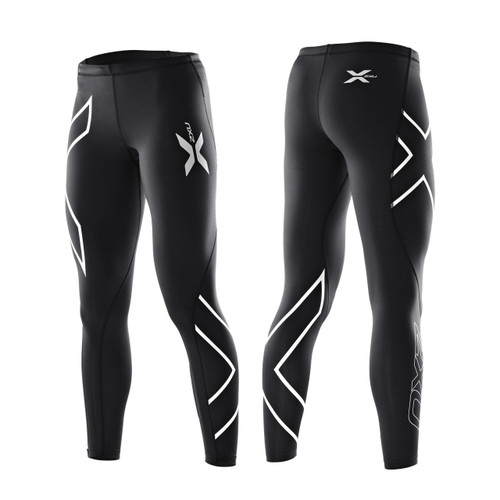 2XU Women's Compression Tights - Original Black / Silver Logo