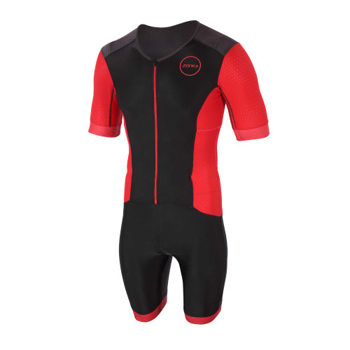 Zone3 Activate+ Tropical Palm Short Sleeve Full Zip Trisuit