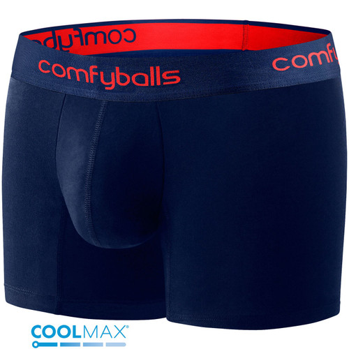 Comfyballs - Performance Men's Long Boxer - Navy Racing Red